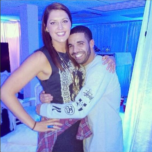 Drake looking like a proud girlfriend yet again With UCONNs Stefanie Dolson