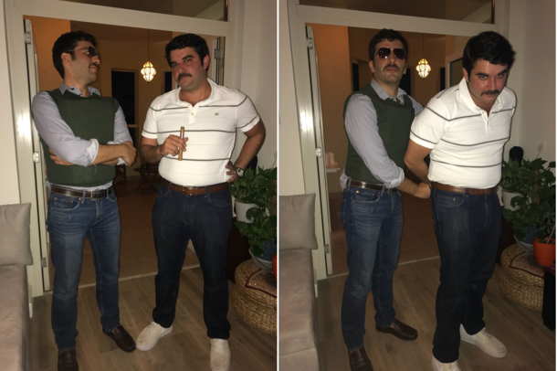 Dressed up as Escobar for Halloween Too bad I ran into this guy