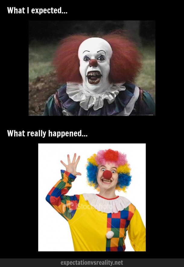 Dressing up as a scary clown