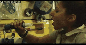 Drinking water in zero gravity Fixed