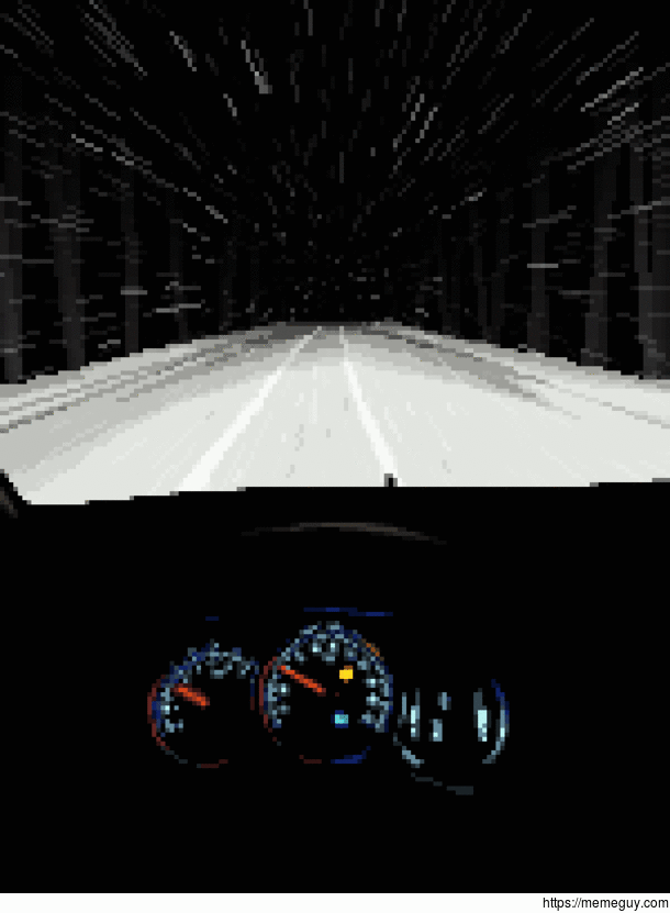 Drive in a blizzard