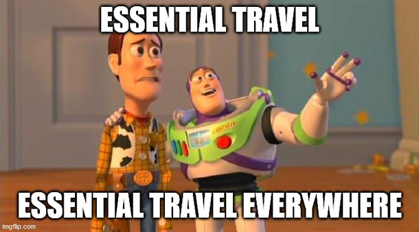 Driving to my essential job and hitting traffic on Sunday