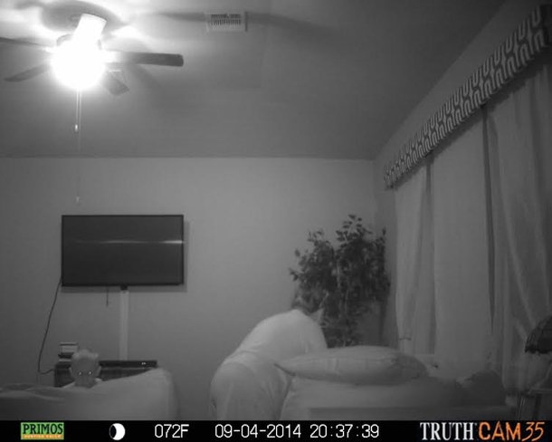 Dropped my son off with my mom while I set up a deer blinddidnt realize I had left my game-cam onI am now terrified of my son