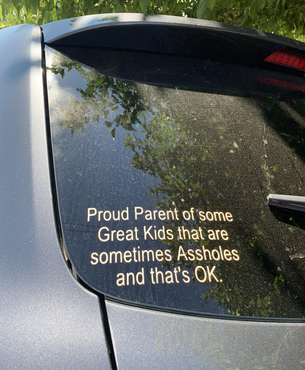 Dropped the kids off for their first day of school and spotted this on another parents car