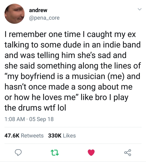 Drums but romantically