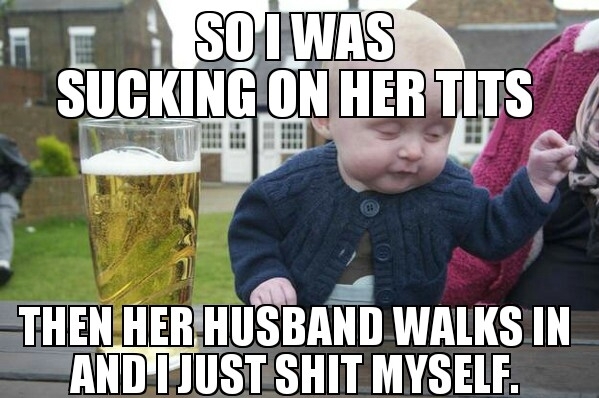 Drunk baby doing what he does best