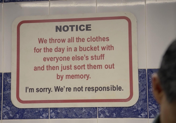 dry cleaner  laundromat disclaimer