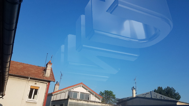 Due to less air pollution we now can actually see the Universal logo in the sky