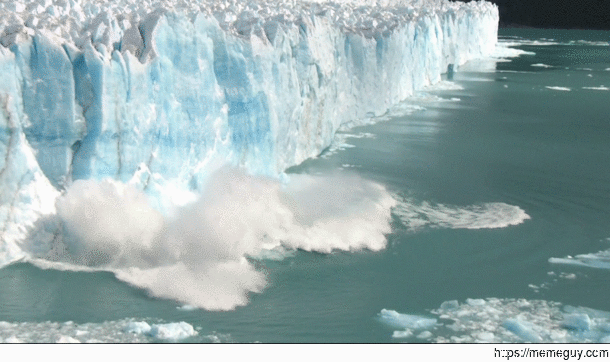 Due to the sharp reduction in carbon emissions icebergs are returning to glaciers for first time in a over  years