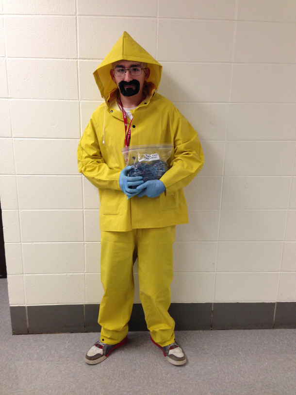 During a school pep rally we were allowed to dress up as our favorite hero My friend showed up to school like this