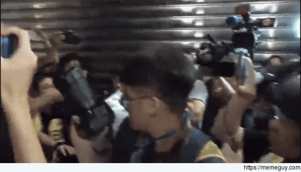 During Hong Kongs protest around the Police Headquarter a police disguised as a protestor and urged others to charge inside the building which could lead to a life sentence His identity was discovered when he was being escorted back into the building 