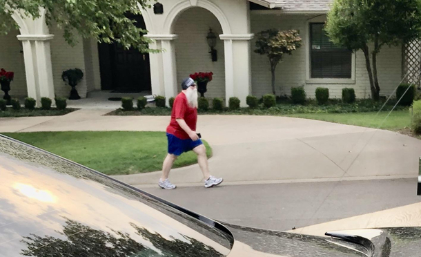 During the summer months St Nick likes to take some time off in Oklahoma and walk off the extra weight