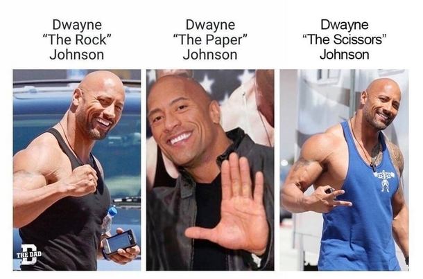 Dwayne The Scissors Johnson looks lit