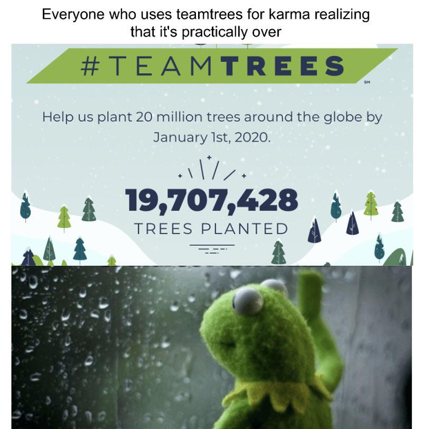 Early congrats to teamtreesorg