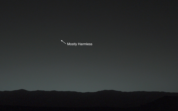 Earth as seen from Mars annotated