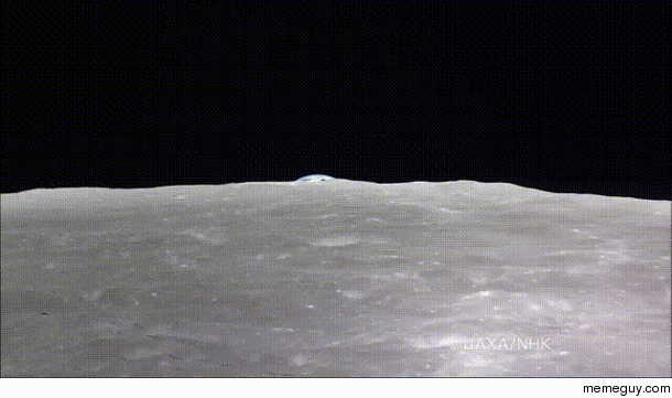 Earth-rise as seen from the Japanese Kaguya satellite