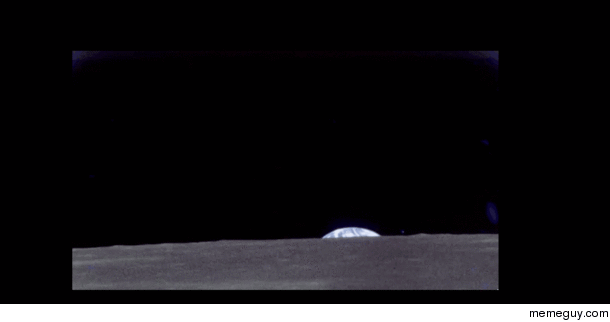 Earth rising from the moon Xpost from rspace