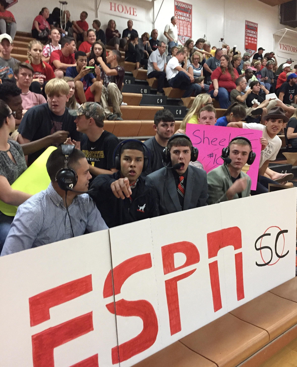 Easily the best and most creative thing Ive ever seen at a high school sporting event
