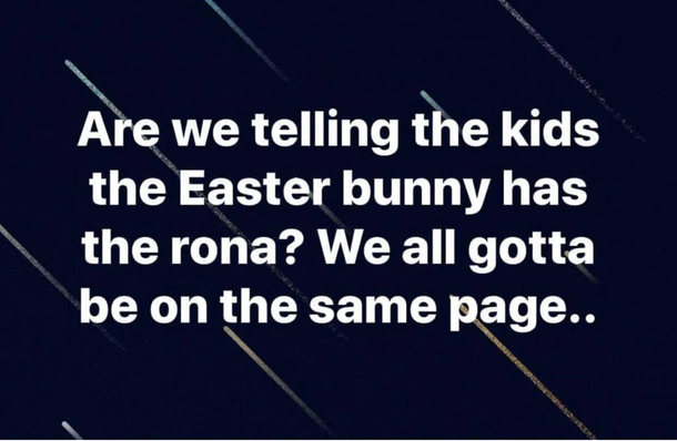 Easter bunny not comin