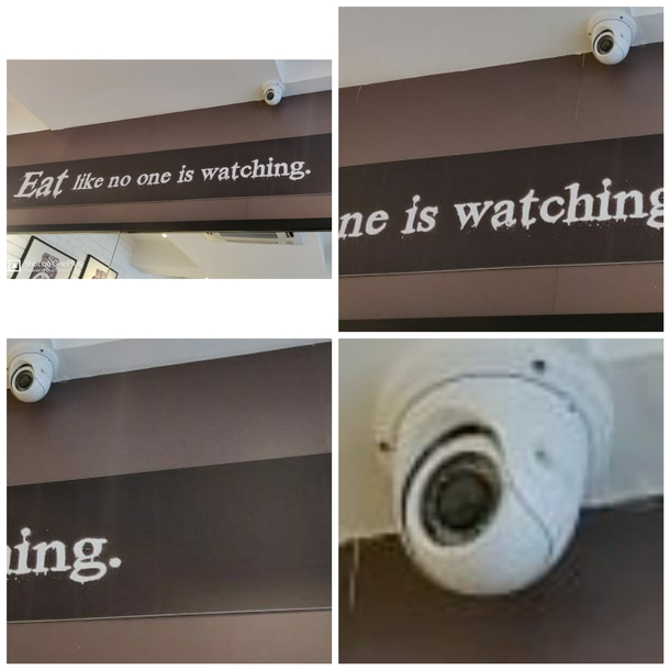 Eat like mall security is watching