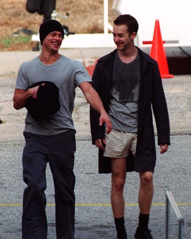 Edward Norton having a conversation with himself