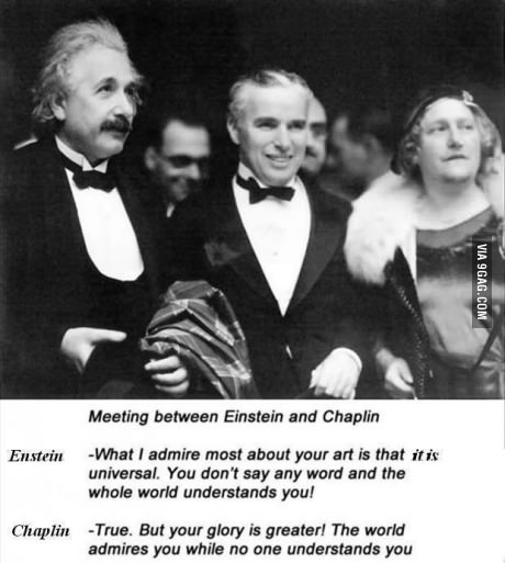 Einstein and Chaplin on each others art