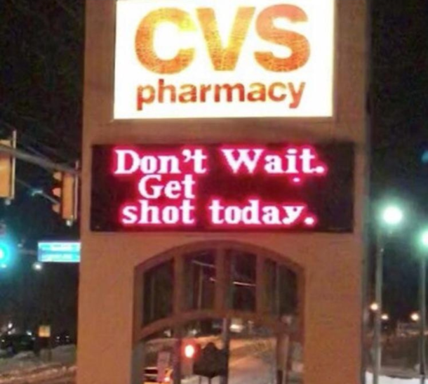 Either CVS is having an electric problem or became a Hitman service