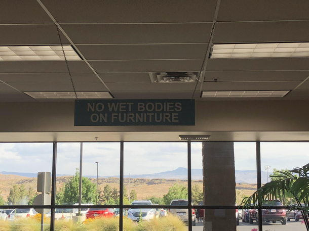 Either dry them off or leave them on the floor Cmon people