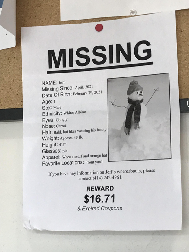 Either somebody in my apartment is really lonely and thought this would be a fun way to get friends or someone is in the middle of a prank war Either way I love it too nervous to call though