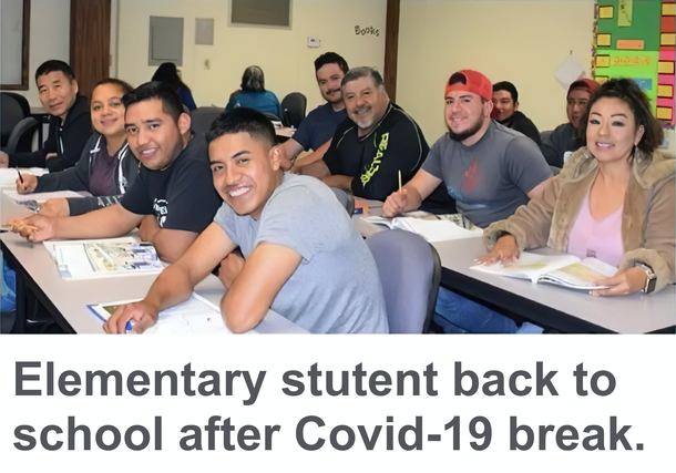 Elementary stutent back to school after Covid- break