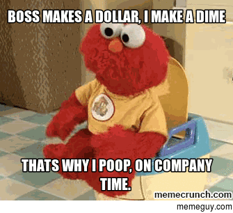 Elmo sticking it to the man
