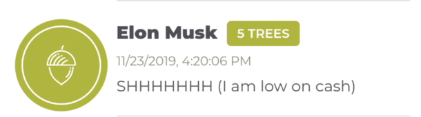 Elon Musks  donation to team trees