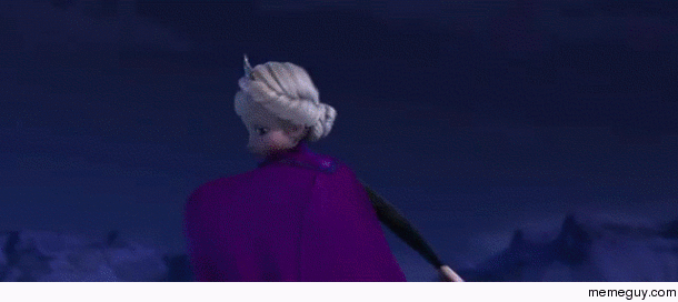 Elsa tells it with magic 