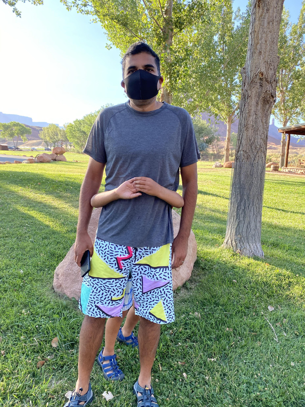 Embarrassing the kids with my sweet sweet Saved by the Bell shorts