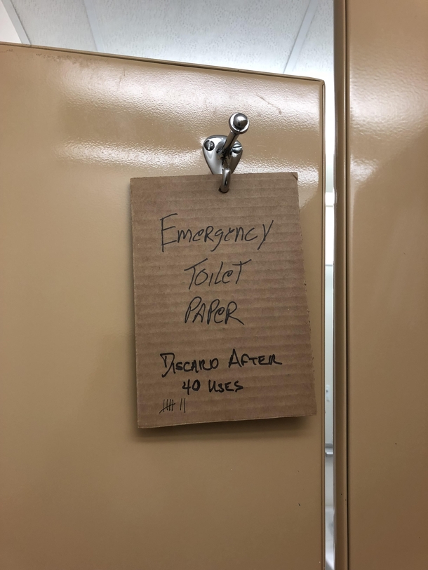 Emergency Toilet Paper