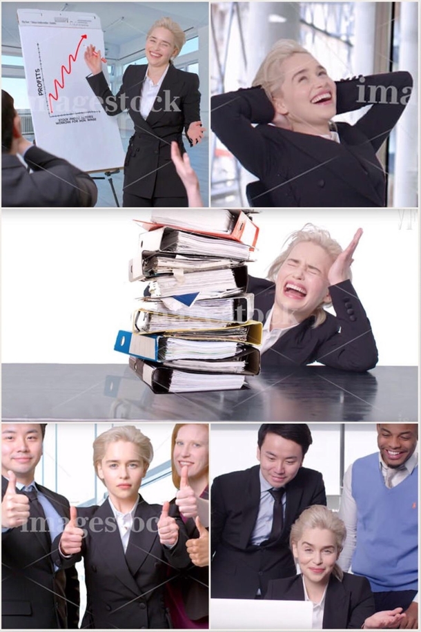 Emilia Clarkes stock photo game strong