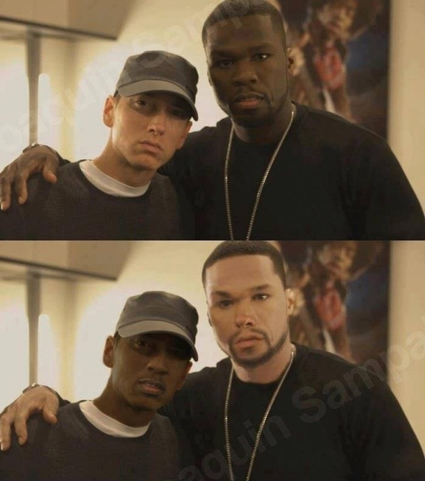 Eminem and  Cent race swap