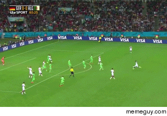 England fans help Germany take a free-kick
