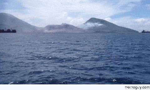 Eruption of Mount Tavurvur caught on tape