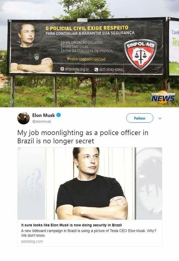 Even Elon Musk needs a second job