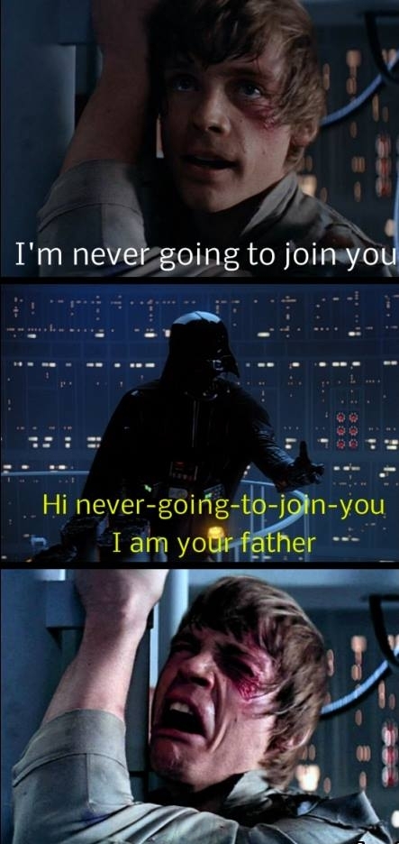 Even the darkside isnt exempt from dad jokes