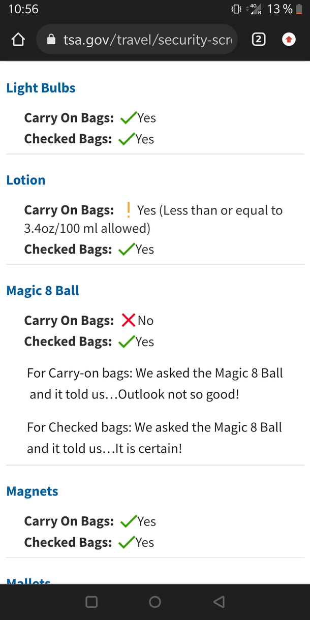 Even the TSA have a sense of humor