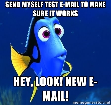 Every damn time I change a setting in my e-mail client