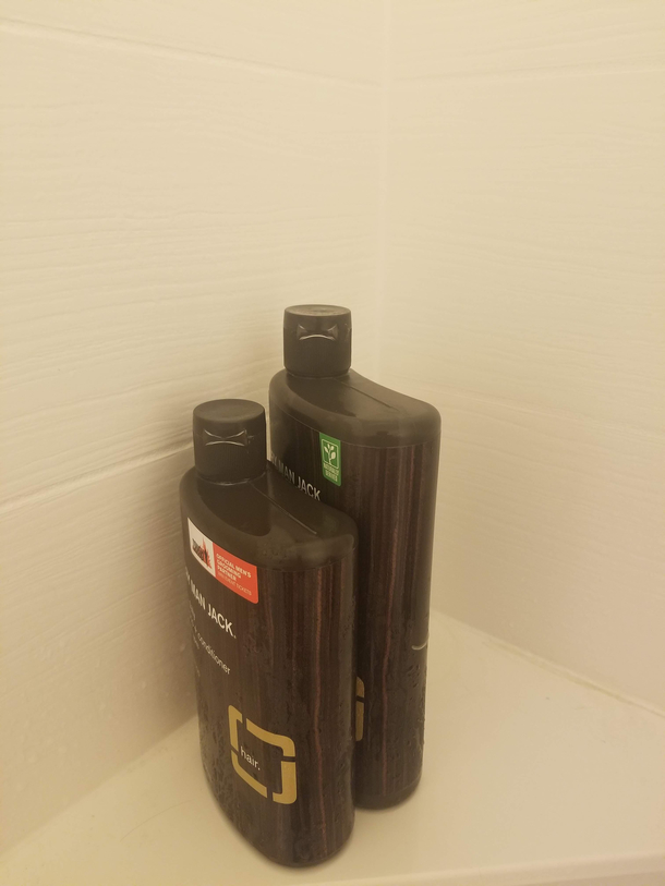 Every morning in the shower I am greeted by two angry chinese men