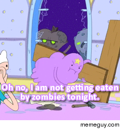 Every night after watching The Walking Dead this is me