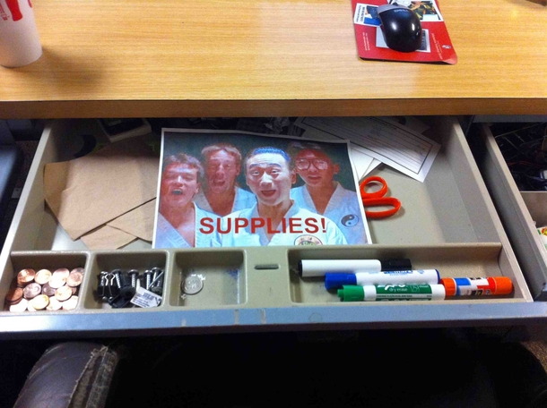 Every time I open my drawer at work