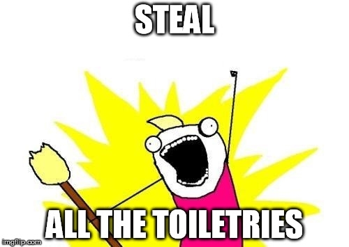 Every time I stay at a hotel