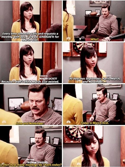 Every time someone calls and request a meeting