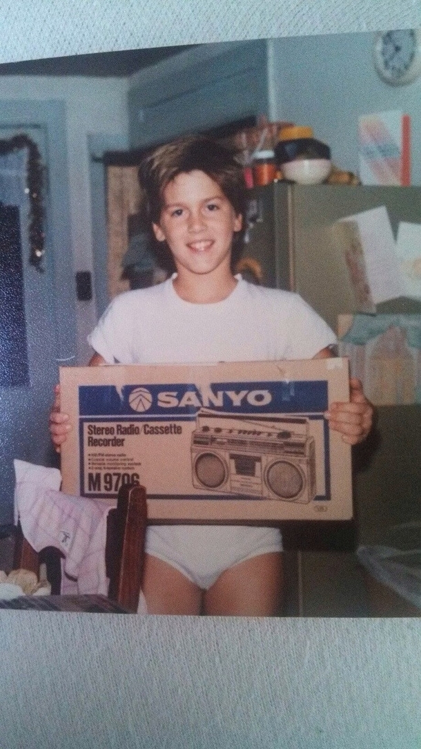 Every year my sister sends me this picture of me from Christmas morning circa  I guess I had no time for pants that morning