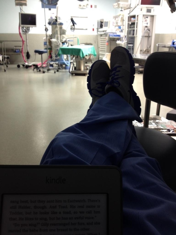 Everyones out shopping and Im just sitting here saving lives